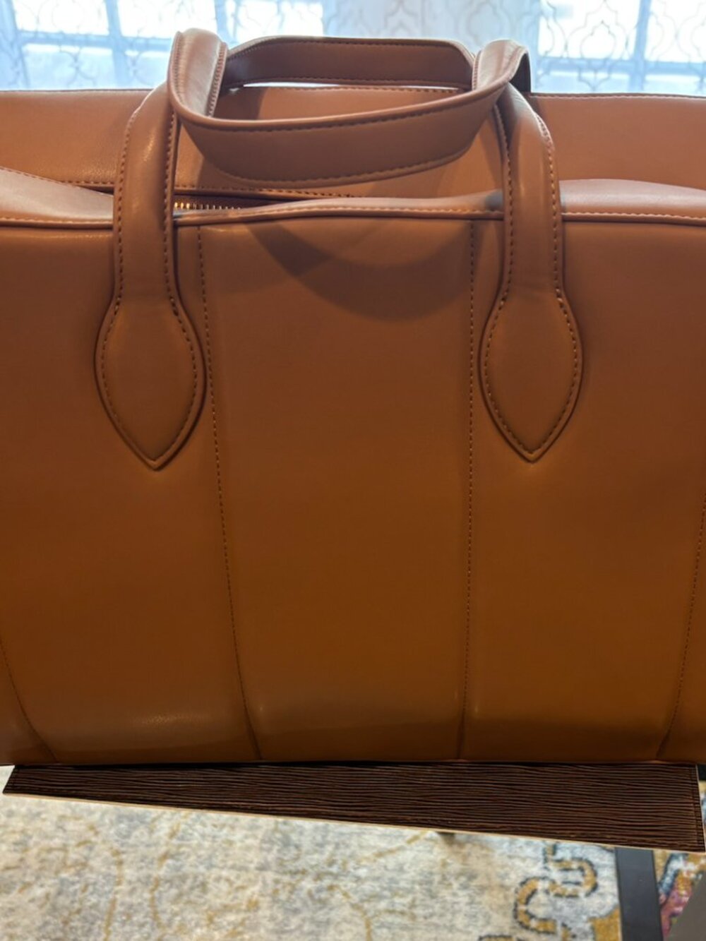Brown weekender bag